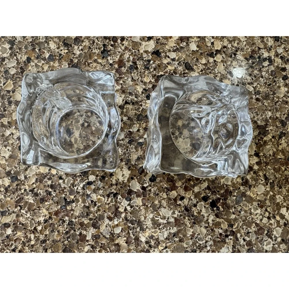 Partylite Ice Cube Votive candle holder EUC Set Of Two‎ - Picture 5 of 8